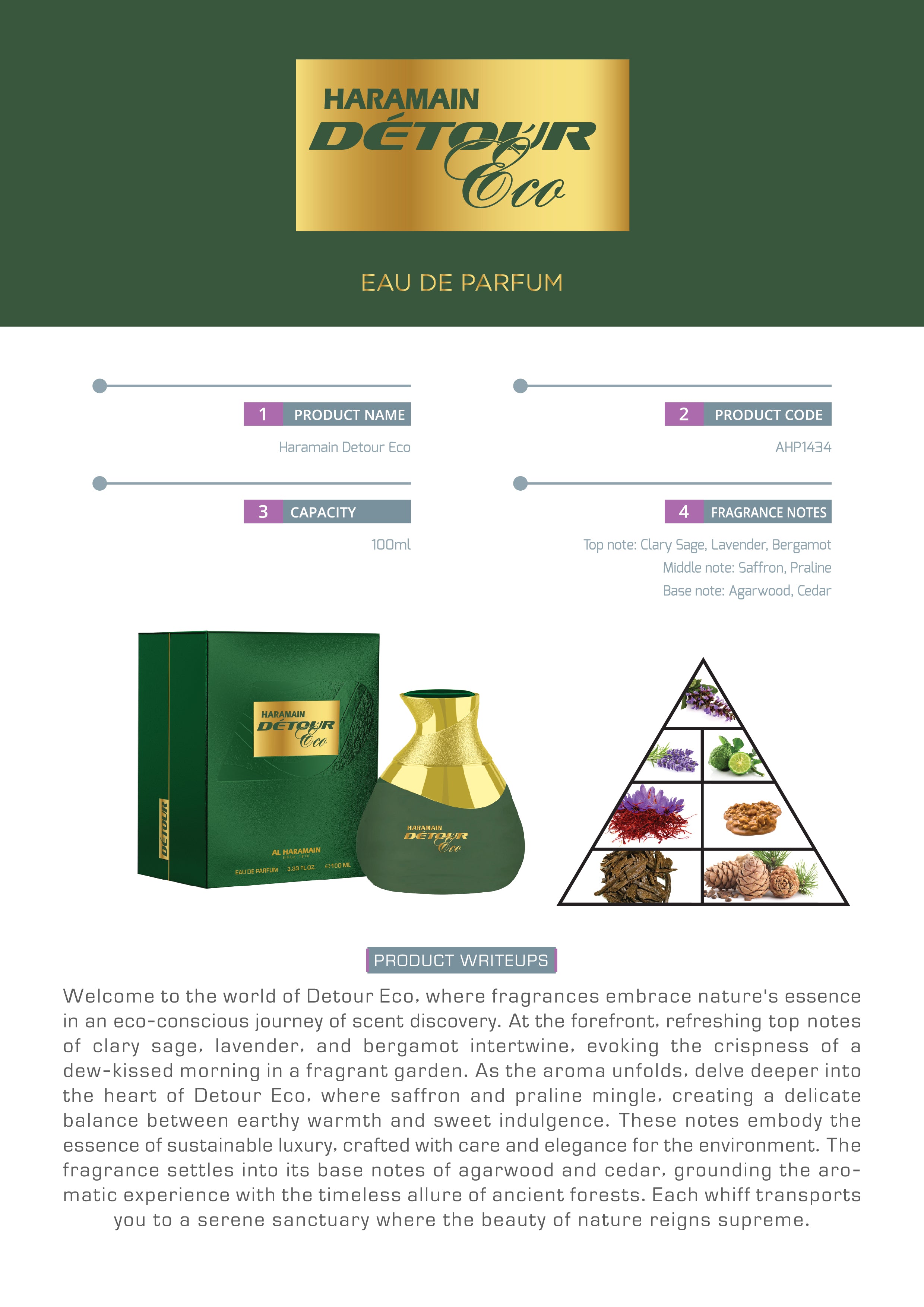 Al Haramain Detour Eco 100ml EDP