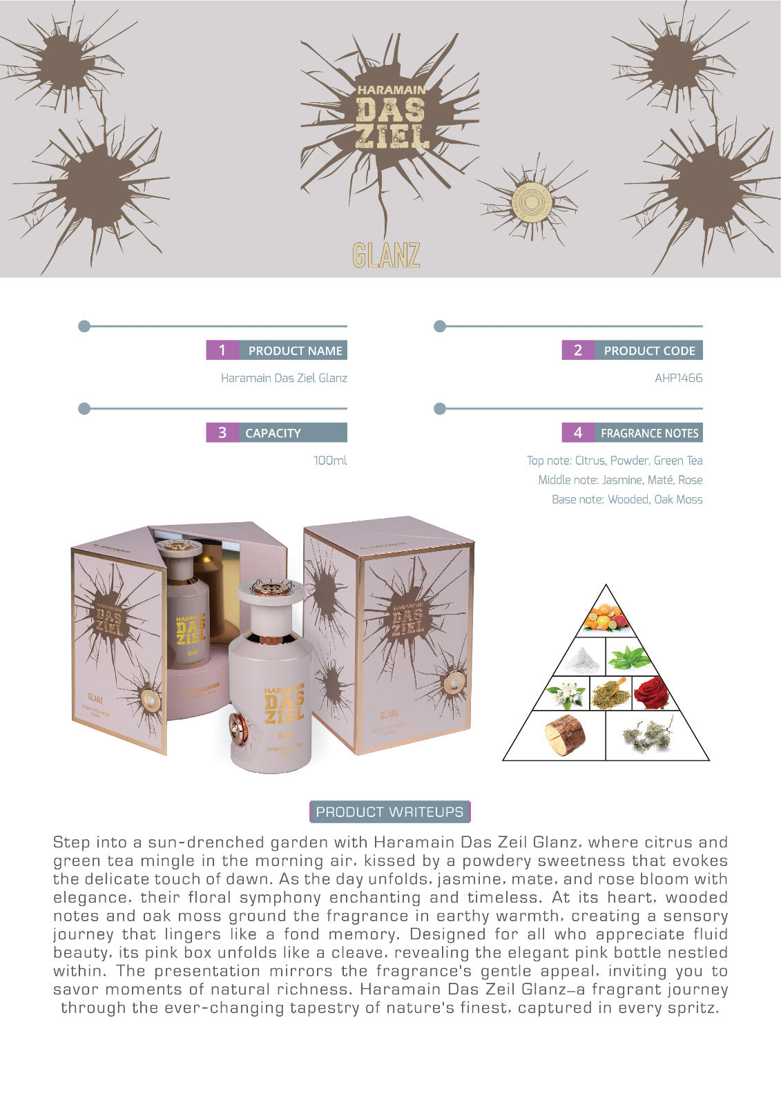 Al Haramain Das Ziel Glanz Extrait De Parfum 100ml